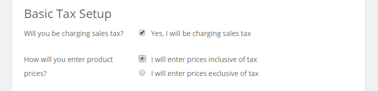 WordPress E-Commerce WooCommerce Taxes