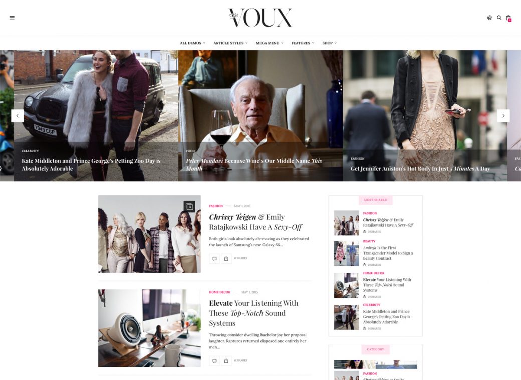 The Voux Premium WordPress Theme