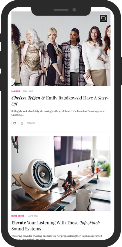 The Voux Premium WordPress Theme Mobile