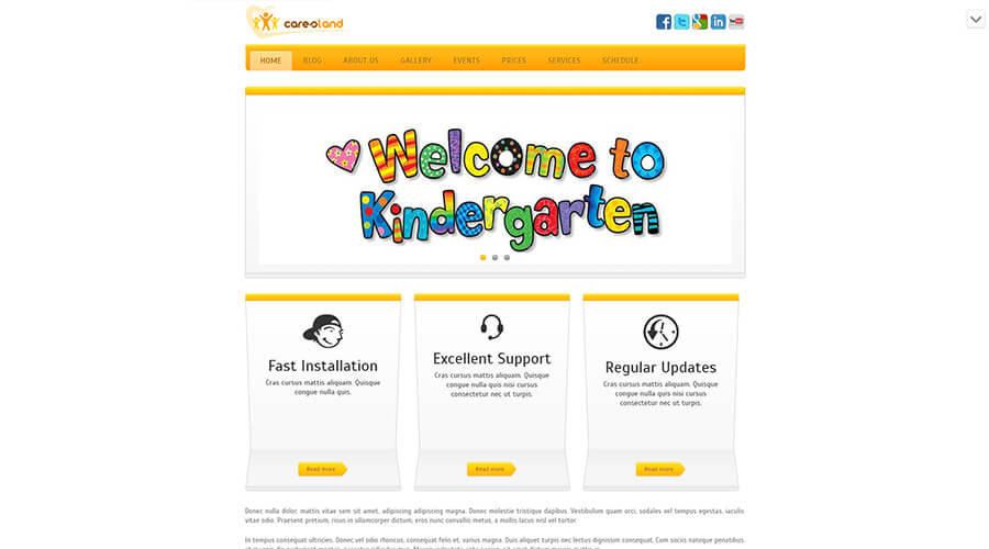 WordPress Education Themes: Caresland