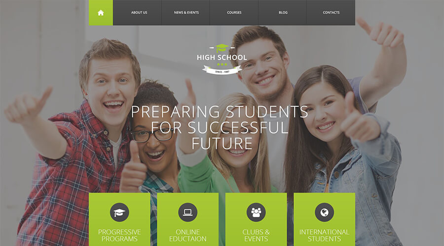WordPress Education Themes: High School Promotion