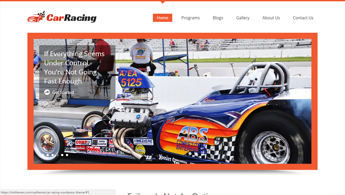 WordPress Sports Themes: carracing