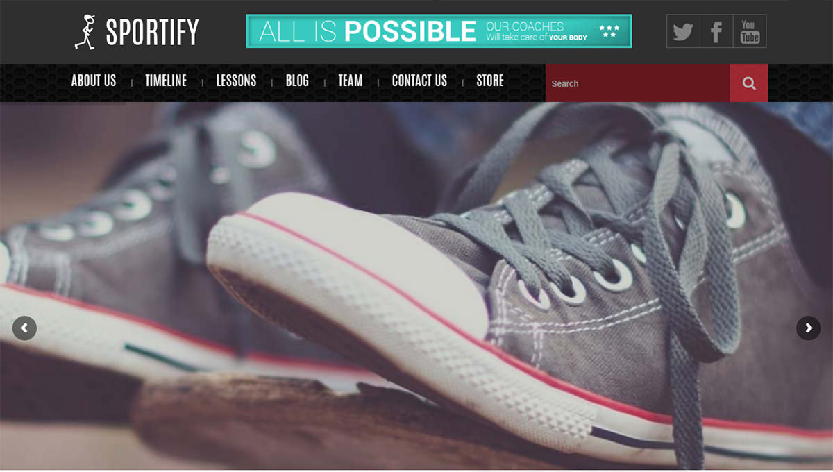 WordPress Sports Themes: sportify