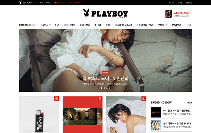 Playboy Korea WordPress Theme