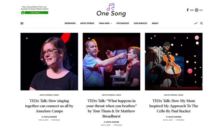 One Song Magazine WordPress Theme