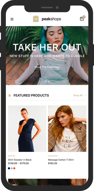 PeakShops Premium WordPress Theme Mobile